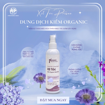 Kiềm Xịt chống rụng Tóc, trị nấm gầu Thảo Mộc Organic Prosee 200ml- hỗ trợ điều trị nấm tay và da đầu rất hiệu quả.