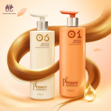 Cặp Dầu Gội Xả Prosee Collagen IS-1/IC-1 730ml – Phục Hồi Tóc Khô Xơ, Chẻ Ngọn & Gãy Rụng