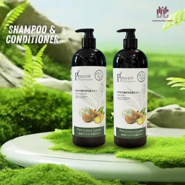 Cặp Dầu Gội Xả Dưỡng Sinh Prosee PS13/PC13 1000ml – Tinh Chất Gừng, Phục Hồi & Nuôi Dưỡng Tóc Khỏe