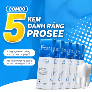 Combo 5 Kem đánh răng Prosee chăm sóc răng nướu 120g