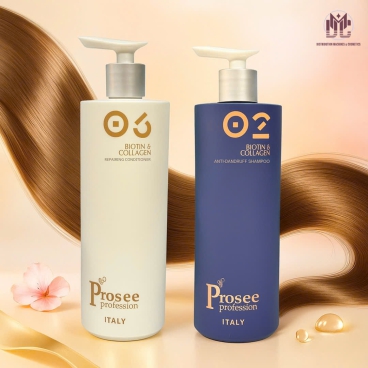Cặp Dầu gội, xả Prosee IS-2/IC-1xu hướng của Italy 730 ml Giải pháp chống gàu & ngăn rụng tóc