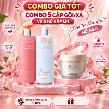 [Combo giá tốt] [5 cặp IS-3/IC-1 + 5 Hũ hấp Biotin Protein 500ml IJ-1 ] Cặp gội xả Kiểm Soát Dầu Nhờn & Tạo Phồng Tóc Tự Nhiên