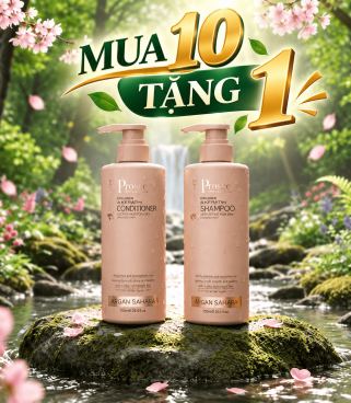[Mua 10 tặng 1] Cặp Dầu gội Prosee PS2/PC2 Sakura Moisturizing 500ml – Dành cho tóc dầu, ngăn rụng & dưỡng ẩm