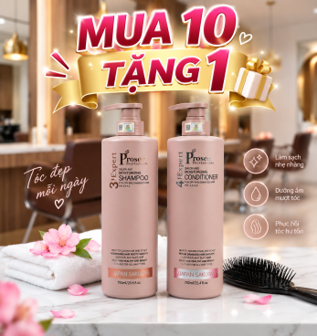 [Mua 10 tặng 1] Cặp dầu gội xả Sakura Prosee PS3/PC3 700ml - Phục hồi, suôn mượt thơm bền mùi.