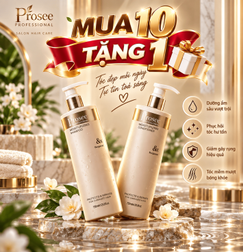 [Mua 10 tặng 1] Cặp gội xả Prosee PS7/PC7 780ml – Siêu mượt, Phục hồi tóc – Hương thơm đẳng cấp Châu Âu