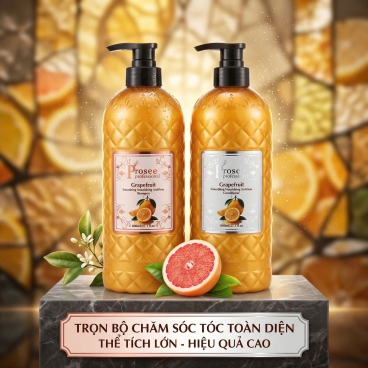 [Du lịch] Cặp Dầu gội/xả Prosee PS19/PC19 dưỡng ẩm chiết xuất hương Bưởi 800ml làm mềm mượt giảm rụng tóc