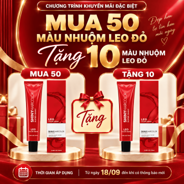 [Xả kho][Mua 50 tặng 10] Màu nhuộm Leo Đỏ